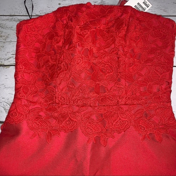 H&M Red Strapless Dress NWT - Picture 2 of 7